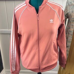 EUC Adidas Coral Hoodie side zip pockets
